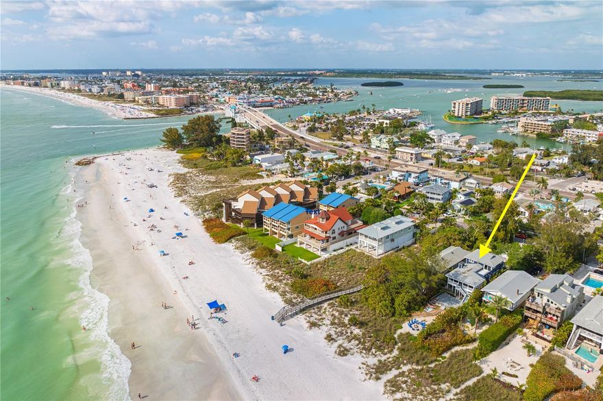 Take what you love and make it where you live! Short Term Vacation Rental, west of Gulf Blvd ON THE SAND in Treasure Island, FL. Generating $300K+ in gross income annually. This beach front property consists of 6 bedrooms and 3 bathrooms. Elevated observation decks with beautiful views of the white sands of the Gulf of Mexico. Secluded lot with great set backs and very private. Fully updated with on open floor plan perfect for beach vacationers.  Located just south of Johns Pass shopping and dining district, this property has it all.  Keep it as a money-making beach house, capitalizing on its short-term rental success, or live the beach life! Contact for rental income info. Great 1031 exchange property. The next move is yours.