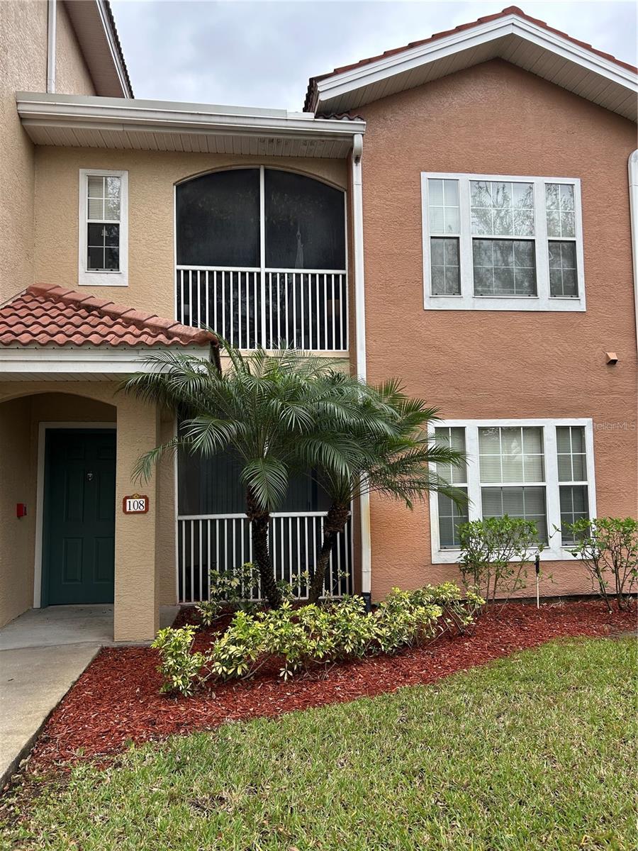 Come Rent in the heart of Hunter's Creek! This beautiful ground floor 1 bedroom 1 bathroom unit with walk-in closet and direct access garage is part of the gated community of Villanova. The unit has durable luxury vinyl flooring and tiles in wet areas, giving it a modern and sleek look. The unit offers an inside laundry room with a full-size washer and dryer. Relax on your screened-in patio, which is ideal for quiet dining or unwinding. The location is excellent here, as you are within walking distance of Publix, Starbucks, PDQ, banks, gas stations, Subway, shopping, and more. Villanova offers more than just a home. It's a lifestyle. The lush, tropical landscaping and resort-style swimming pool with a spa create an ideal environment. The 24-hour fitness center and a private clubhouse equipped with a catering kitchen for hosting events add to the community's appeal. As part of the award-winning Hunter's Creek community, you'll have access to an array of amenities, all within reach of the unit. Enjoy baseball and soccer fields, dog parks and playgrounds, volleyball, tennis, basketball courts, bike paths, and more. Hunter's Creek's location offers easy access to everything Orlando offers. It is 15 minutes to Orlando International Airport, close to top-rated schools, dining, shopping, and major highways. It's also a short drive to the theme parks, beaches, the Space Coast, and the exciting Loop Mall in Kissimmee, which features a movie theatre, shops and attractions, several specialty stores, and restaurants! This unit is ready and waiting for you, with everything you need to make it your home. Don't miss your chance to call this incredible community home.  Please come and take a tour of this lovely condo in Villanova at Hunter's Creek.