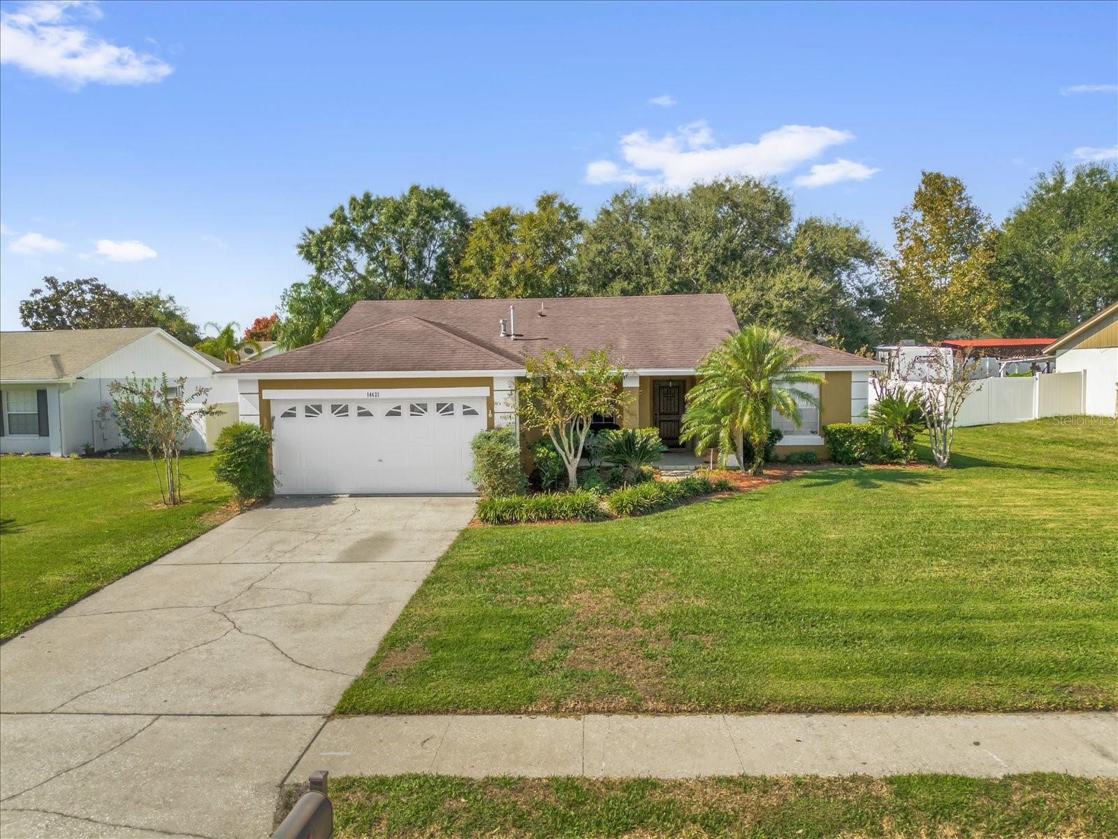Beautifully Updated 3-Bedroom Home with Modern Kitchen & Great Amenities!
Step into this upgraded 3-bed, 2-bath home featuring a split floor plan and a stunning 2025 kitchen remodel with 36" soft-close cabinets, crown molding, quartz counters, and a farmhouse sink. Tile floors flow through the main areas with LVP in bedrooms. Living room and one bedroom include surround sound, and the primary suite features vaulted ceilings. Enjoy a large screened porch perfect for relaxing or entertaining. Roof (2014), A/C (2015), exterior paint (2021), septic drain field (2021), and gutters installed. Includes all major appliances plus Maytag washer/dryer; furnishings negotiable. Community offers pool, tennis courts, playground, and sidewalks connecting to the West Orange Trail. Convenient access to Hwy 50, 27, and Florida Turnpike!