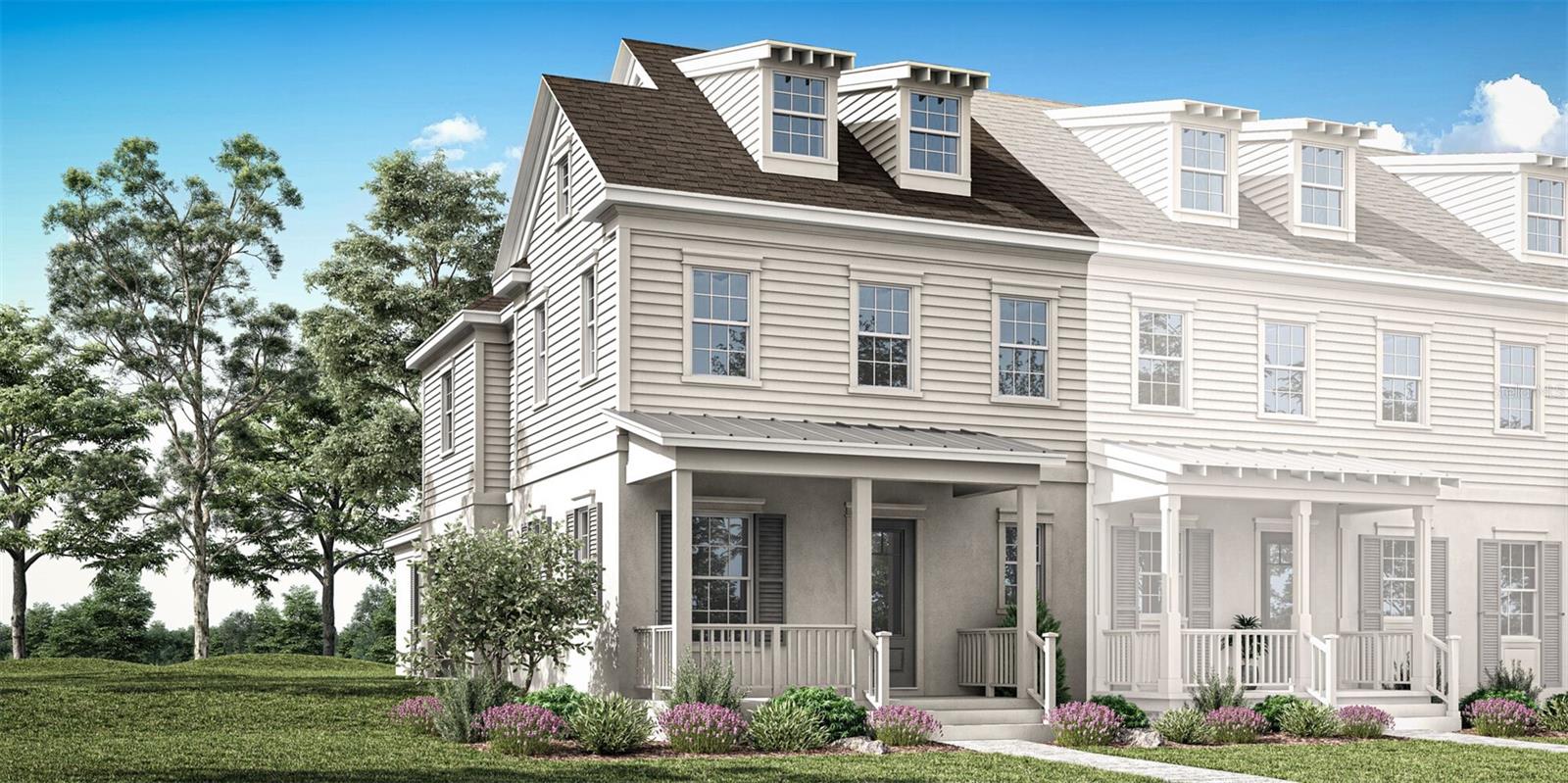 Under Construction. The Anastasia is a 2-story home end unit with 9’4” ceilings on the first floor and 9’ ceilings on the second, an open floorplan, 3 bedrooms, 2.5 baths, and a 2-car attached garage. The upgraded executive kitchen includes all stainless steel appliances, a gas service line to the range/cooktop, and a breakfast bar at the kitchen island. The owner's suite is spacious and private with a 2-sink vanity and a walk-in closet. The upgraded private balcony provides additional outdoor space, exclusive to the owner's suite. Downstairs, the covered lanai offers Anastasia homeowners an opportunity to host meals al fresco and enjoy Orlando’s year-round sunny weather. This home is adjacent to generous green parks and thoughtful gathering spaces, close to beautiful pool amenities, premium recreation centers and walking and biking trail networks that make up the Island Village lifestyle. Even better, when you own in Island Village at Celebration, you are a part of the master-planned community of Celebration with all of the amazing amenities and features within walking and biking distance. Don't miss out on this opportunity to own a beautiful new construction home in a highly sought-after area!