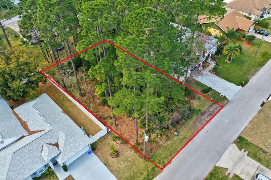Build Your Dream Home !!!! Here is your chance to design and create the perfect floor plan you have always desired. This wooded lot is located in the heart of Indian Trails that is close to shopping, parks, & beaches.Vacant lot located near shopping and restaurants. Quiet street in the B section of Palm Coast.