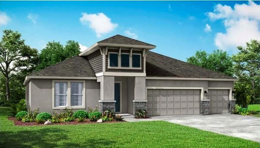 Under Construction. The attractive Sapphire floor plan is one of our newest plans that offered at Pinecone Reserve, now selling in Brooksville, FL.  At approximately 2,800 square feet, the Sapphire has plenty of room for a large (or growing) household. There are four bedrooms and three baths plus a 3-car garage!  There is still time to choose from many personalization options available at the Design Center—the flooring, cabinets, countertops, and home technologies. Buyers can truly tailor the Sapphire to fit their needs and lifestyle. This home has amazing curb appeal!  The elevation is a rendering only and not the final color/finish choices.