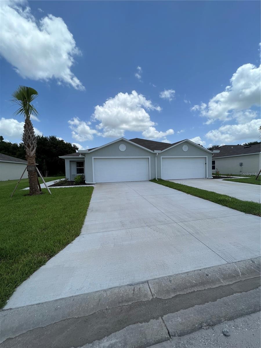 2022 year build 1400 sf 3 bed/2 bath lovely VILLA with two car garage in Gated community. Driveway can accommodate additional 4 vehicles. Garden View. Pets are allowed. Community has pool and playground.