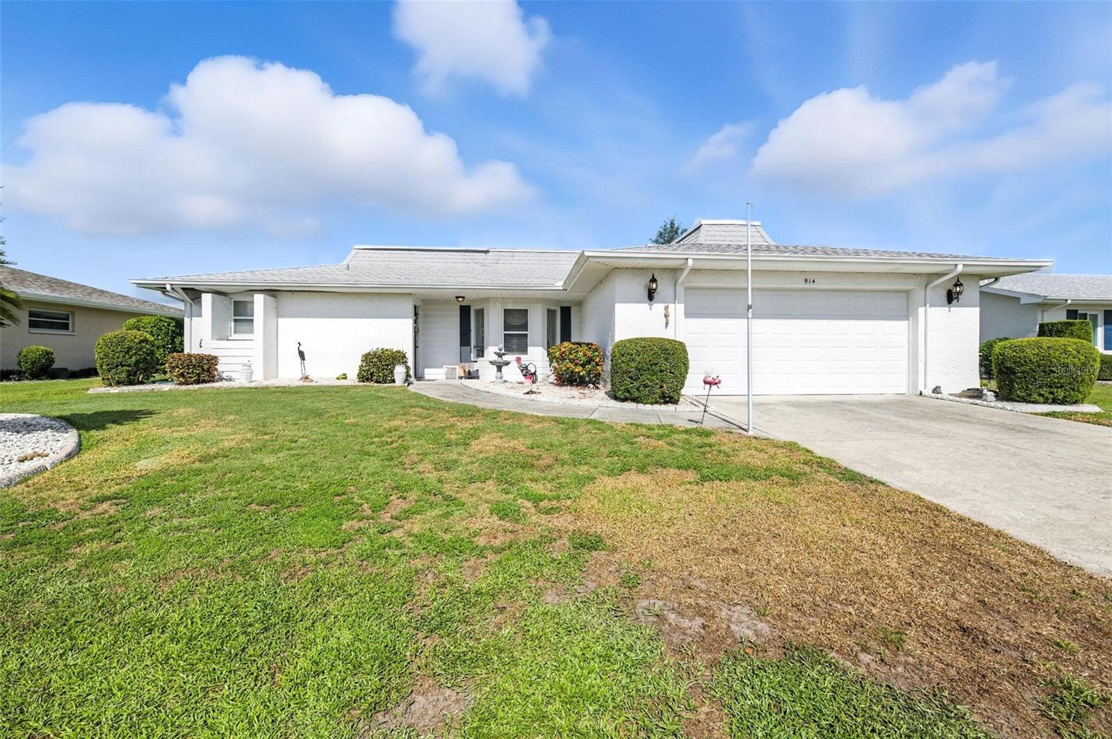 Located in the vibrant community of Sun City Center, this well-maintained home sits on a 0.20-acre lot and includes an attached garage for added convenience. Inside, you’ll find a fully equipped kitchen with ample cabinet space, neutral tile flooring, and a bright, open living area for entertaining. Large windows fill the space with natural light, and the seamless flow between the kitchen, dining, and living areas adds to the home's comfort and functionality.
Residents enjoy access to top-tier amenities including golf courses, pools, fitness centers, and more, all just minutes away. With its peaceful setting and proximity to Tampa Bay, Gulf Coast beaches, shopping, dining, and medical facilities, this home has the blend of convenience, lifestyle, and community.