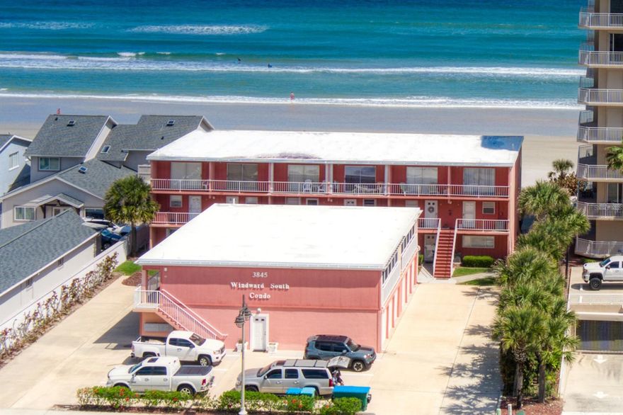 DIRECT OCEANFRONT!! AWESOME 2BR/1.5BA TWO STORY CONDO WITH OCEAN & RIVER VIEWS & A PRIVATE GARAGE!!!!! Located on the PRISTINE ''NO DRIVE'' BEACH!! This light & bright condo located on the 2nd & 3rd floor boasts TWO LEVELS & THREE PRIVATE BALCONIES!! There are STORM SHUTTERS for security & peace-of-mind!! The spacious great room has sliders to the inviting OCEANFRONT SCREENED BALCONY!! The FULLY-EQUIPPED UPDATED KITCHEN HAS QUARTZ COUNTERTOPS, NEWER APPLIANCES & CONVENIENT WASHER/DRYER COMBINATION! The OCEANFRONT MAIN SUITE has a PRIVATE OCEANFRONT BALCONY plus a WALK-IN CLOSET!! The spacious guest bedroom also has PRIVATE BALCONY!! PORCELAIN TILE flooring throughout makes this condo perfect for beachfront living!! This BOUTIQUE BUILDING is constructed of POURED CONCRETE!!  PET FRIENDLY!! Close to Ponce Inlet, Orlando, St. Augustine, Cape Canaveral & other popular destinations!! ;Water: City