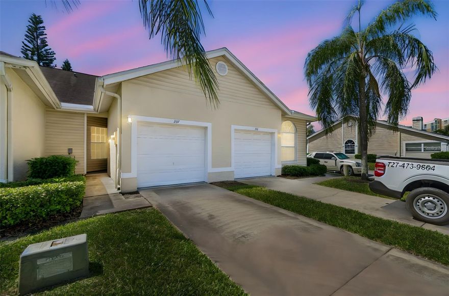 Welcome to Willow Greens, one of Largo’s most desirable villa communities. This well-maintained 2-bedroom, 2-bath villa with 920 heated square feet offers comfortable, low-maintenance living with a 1-car garage and a driveway with room for additional parking. The split-bedroom layout provides privacy and functionality, making this home ideal as a primary residence, seasonal retreat, or investment opportunity. Located in a non-flood zone per county records, this property offers added peace of mind and the potential for lower insurance costs. The home is just a short distance to the community pool and clubhouse and is centrally located near shopping, dining, parks, 6 golf courses within a 6 miles radius, medical facilities, and the beautiful Gulf beaches. The HOA fee covers an impressive list of services, including water, sewer, trash, cable, internet/Wi-Fi, lawn care, road maintenance, exterior maintenance, exterior painting/pressure washing, window and screen repair or replacement, and roof replacement, making ownership simple and stress-free. Enjoy quick access to US-19, Clearwater, St. Petersburg, Tampa, Tampa International Airport, and St. Pete-Clearwater Airport, putting everything you need within easy reach. Affordable, practical, pet friendly and ideally located, this Willow Greens Villa is a great opportunity to enjoy the Florida lifestyle in the heart of Pinellas County.