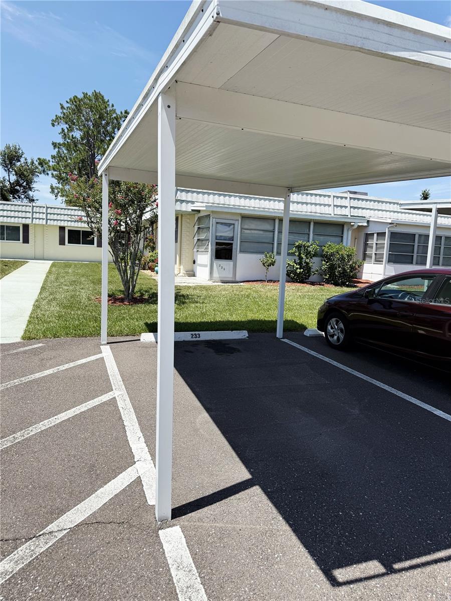 SELLER WILL CARRY THE NOTE FOR UP TO 10 YEARS WITH $25,000 DOWN. One of the lowest priced condos, with probably the lowest condo fees, $565.80 per month, in all of Kings Point. And it's beautifully updated and move-in ready. CLOSE QUICK! This charming 1-bedroom, 1.5-bath condo in fabulous Kings Point features a thoughtfully designed layout with luxury vinyl plank flooring throughout and a gorgeous kitchen. This is low-maintenance living in a vibrant, resort-style setting. The large bedroom with wall-to-wall closets leads to a lanai with a rear entrance only steps from your covered parking space. The additional half bath is perfect for guests. The Bedford J HOA will gladly accept certified service & emotional support animals. Whether you're ready to retire or seeking a seasonal getaway, this is a rare opportunity to own in one of Tampa Bay’s premier active adult communities. Don’t wait—bring your offers today! Kings Points world-class amenities are remarkable, and the condo fees include high-speed Internet, premium cable, grounds maintenance, roof, building exterior, building insurance, pest control & water, sewer, trash. Taxes are low as well. A resort-style, active retirement community, gated, with two beautiful clubhouses, 6 heated pools, an 850-seat theater, an elegant spa, tennis courts, 3 golf courses, 2 hot tubs, billiards, several pickleball courts, two state-of-the-art fitness centers, and much, much more. Dozens of social and sports clubs will keep you entertained year-round. This maintenance-free community allows access to doctors, hospitals, shopping, banking, restaurants, and virtually everything you will ever need via golf cart. Kings Point even has its own free transportation system. Centrally located minutes from an assortment of Florida's best beaches, Tampa's convenient cruise port, and Disney World, Kings Point is an award-winning community and one of Florida's best places to live!