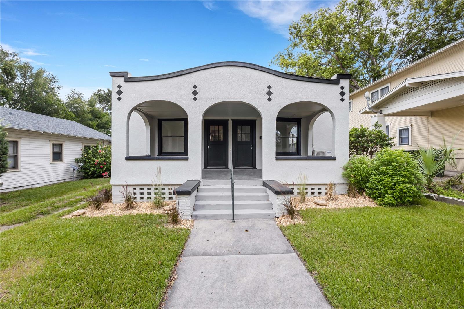 Under contract-accepting backup offers. Historic LAKE MORTON DUPLEX in a prime location, perfectly located in between Lake Hollingsworth and Lake Morton. Fully renovated inside and out, with new flooring, new paint (interior & exterior), new AC units, new water heaters, new landscaping and remodeled bathrooms & kitchens! This duplex consists of a 2bed/1bath and a 1bed/1bath each with its own outdoor laundry shed, and endless opportunities for income. This property can be used as an Air bnb/VRBO with similar nearby properties booking for an average $110/night each side ($6600/month potential!), rent each side for an average $1500+/month, or live on one side and rent the other! Location is key for this property, steps away from Florida Southern and centered in some of the most beautiful areas of downtown Lakeland, and near I4. This area has a high demand for renters, business travelers, homeowners and vacationers that will surely make for a wonderful investment!