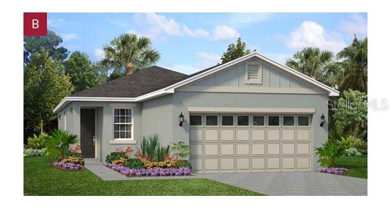 New floorplan! Welcome to the Delight, a spacious open plan with 3 bedrooms and 2 bathrooms. Key features include 9’4” ceilings, 17" x 17" ceramic tile that flows throughout all living areas and a sliding glass door welcoming you to a lanai. The kitchen features ample cabinetry with 42” upper cabinets for extra storage, a spacious island with sink and quartz countertops. Stainless steel appliances include a microwave over the range, dishwasher and side by side refrigerator. Retreat to the private master suite featuring dual vanities and a large walk-in closet. Every home comes with blinds on the windows and a SMART home technology package. The Delight stands out with its forward-thinking design as the home can grow with you.