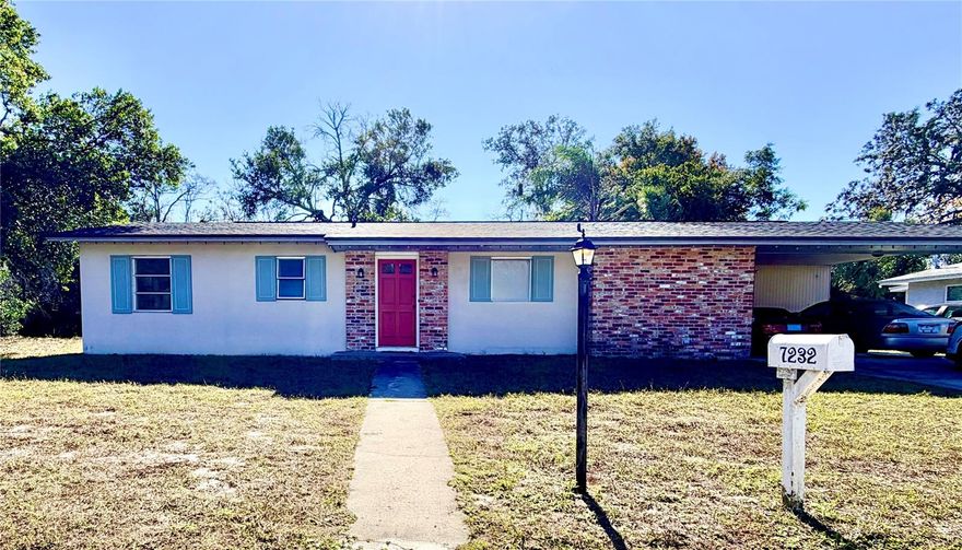 Welcome to this charming 2-bedroom, 2-bath home with a bonus room that can easily serve as a third bedroom, office, or flex space, situated on an oversized lot of over ¼ acre. This home offers peace of mind with major updates already completed, including a new roof, new A/C system, new refrigerator, and new washer and dryer.

Inside, you’ll find an open and functional layout, terrazzo flooring throughout the main living areas, and abundant natural light. The bonus room adds valuable extra living space and flexibility to fit your needs. The spacious backyard provides plenty of room to relax, garden, or entertain, offering privacy and potential for customization.

This property is move-in ready while still allowing the opportunity to add your personal touch through cosmetic updates if desired. With no HOA and a convenient location, this home is ideal as a starter home, downsizing option, or investment opportunity.