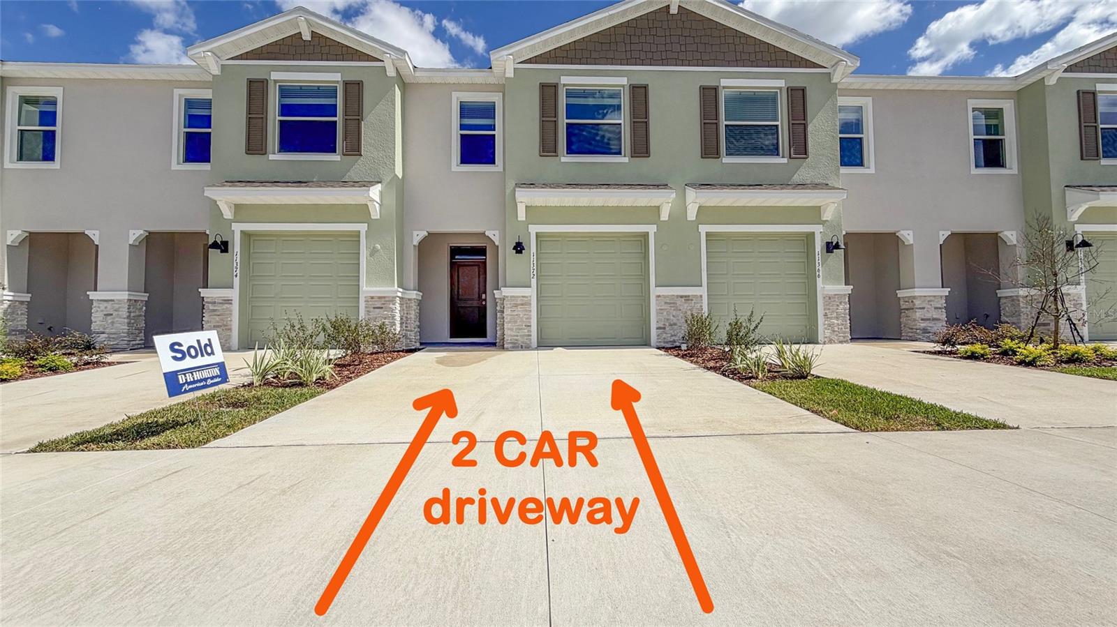 Brand new townhome for you. Just built. In new community of Angeline. At the end of the street, no thru traffic. Big kitchen island. Concrete walls from the ground up all the way to the roof. Well insulated. On conservation lot with a pond view. Community is close to major roads. Only about 40 minutes to Tampa International Airport. In the kitchen all stainless steel appliances. What's unusual for townhomes, there's a huge kitchen island, Ideal for having breakfast there. Three panel sliding doors to the back yard. All 3 bedrooms and 2 bathrooms upstairs. Third bathroom on the main floor. Attached 1 car garage and a great convenience for occupants is that there's a wide driveway to fit 2 cars. Community pool. In the community there's a new school open since August of 2023, The Angeline Academy of Innovation STEM (Science, Technology, Engineering and Mathematics) school is newly open, providing a school within the neighborhood. Angeline is the home of a state-of-the-art global innovation district focused on life sciences. Make an appointment to see it and you'll love it. It may be the next place you will call Home.