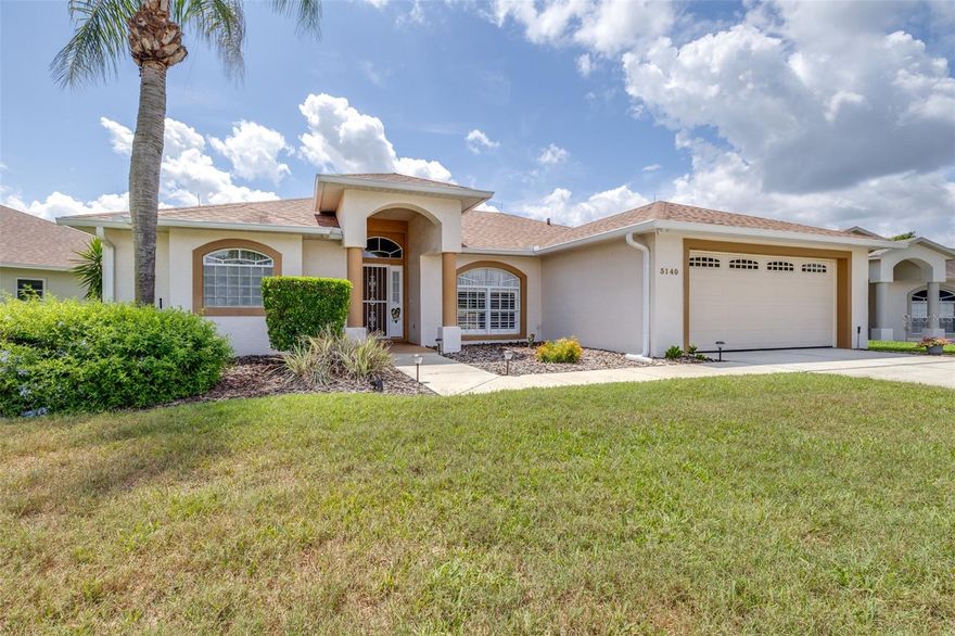 Hurry...this is truly a great value...1451 sf living area. True elegance as you enter this two bedroom two full bath home located in north Lakeland's Huntington Hills. This home features an open split floor plan with volume ceilings and plant shelves throughout. The oversized enclosed lanai offers additional living area for your comfort. Beyond the lanai is a screened enclosure for outdoor activities featuring both sun and shade.. The master bath has garden tub and separate walk-in shower. This oversized lot is situated on a quiet cul-de-sac with mature landscaping and great curb appeal. The exterior is block/stucco construction, upgraded landscaping with automatic irrigation system. A very clean and well maintained home. This gated golf community offers a recreation center, fully equipped fitness/exercise facility, heated pool, spa and tennis courts, all included in your low annual HOA fees. Once your settled and moved in, a very short distance will take you to the shores of scenic Lake Lester. Here you can just relax and enjoy the spectacular view from the spacious dock or launch your boat from the convenient boat ramp. This amenity is also included with your annual HOA fees. Shopping and interstate 4 are just minutes away from this quiet and peaceful setting. MOST FURNISHINGS AVAILABLE.