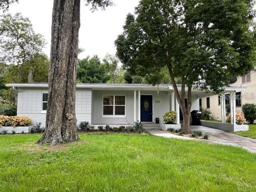 Light and bright 3-bedroom / 1-bathroom single story home in very desirable Delaney Park area.  Remodeled beauty boasts shaker style cabinets in the kitchen with stainless steel appliances, wood floors, large room off back of home could be used as a family room or home office, inside utility room, remodeled bathroom and spacious bedrooms.  A rated schools and in close proximity to Orlando Health, SODO shops, downtown Orlando and 2 parks in walking distance.  Home also has fenced backyard with back patio with brick pavers.  Call for a showing appointment today!!