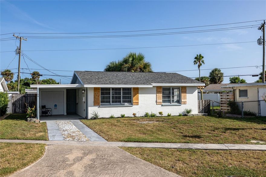 Live the laid- back lifestyle in this fully renovated 2- bedroom, 2 bath home. Perfectly positioned in Ormond by the Sea. Set between the Atlantic Ocean and the Intracoastal waterway, this move in ready gem offers the ultimate in costal convenience and charm. Just a short  walk to the beach and a stroll to the intracoastal, where you'll find a public dock and launch- ideal for kayaking, paddle boarding, or fishing. Whether you're soaking up the sun or catching the sunset over the river, this location is pure magic. Inside, the home has been thoughtfully updated with modern finishes and a breezy, open layout. Both bedrooms are spacious and inviting, and the two full bathrooms offer comfort and style. The property is Airbnb- friendly, making it a fantastic option for personal use, vacation rental income, or both. You're also just minutes from Publix, local restaurants, and boutique shopping, so everything you need is right around the corner.  This home is offered furnished with the exception of some personal items.