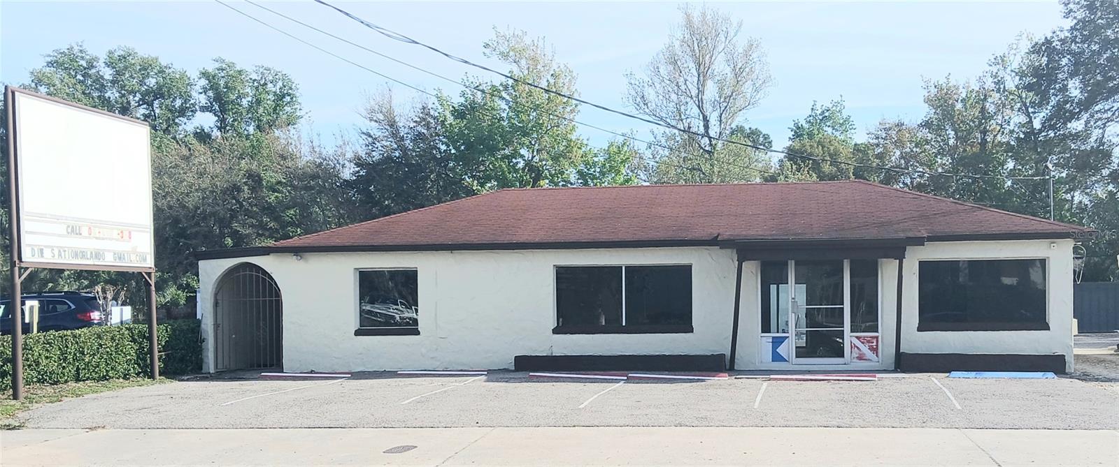 AMAZING OPPORTUNITY COMMERCIAL BUILDING IN THE HEART OF BEAUTIFUL COLLEGE PARK , VERY UNIQUE FORMERLY A DIVE SHOP HAS OLYMPIC SIZE SWIMMING POOL IN BACK. Currently has 6 parking spaces but room for expansion for more parking. So many great uses