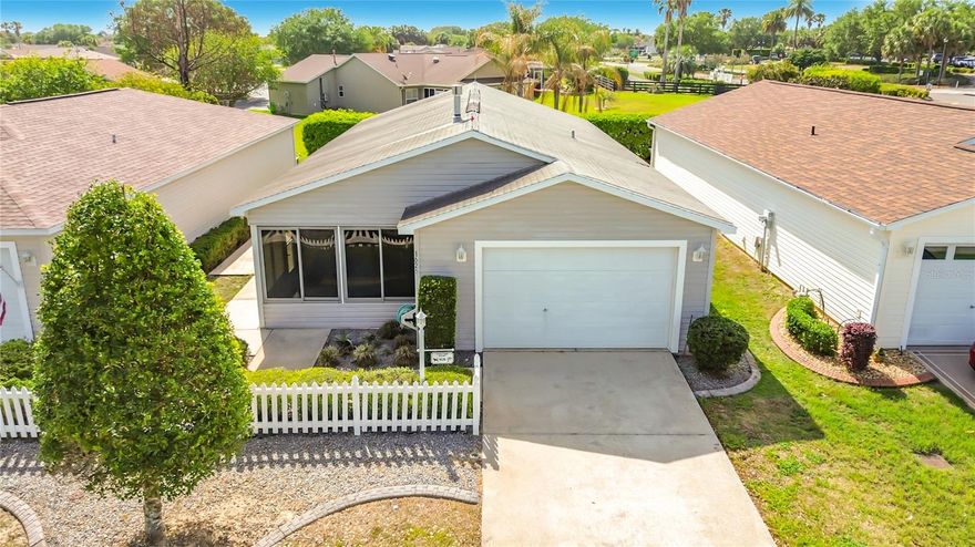 Absolutely—I’ve crafted this to feel **warm, professional, and lifestyle-driven**, while still appealing to buyers familiar with The Villages ??

---

Welcome to effortless Florida living in this charming Colony patio villa, ideally situated in one of the most desirable locations within The Villages—just south of Lake Sumter Landing and conveniently above 466A. Tucked away in a quiet neighborhood and positioned backing to a pie-shaped homesite, this property offers a rare sense of privacy while still being moments from the vibrant lifestyle that makes this community so special. The SeaBreeze Rec Center is common destination for owners in this area for beach volleyball, pickleball, pool activities, and the wonderfully appointed/decorated rooms within the building.

As you arrive, you’re greeted by an enclosed front lanai—an inviting space perfect for morning coffee, afternoon reading, or entertaining friends year-round. Come inside to an open and airy floor plan where the living and dining areas flow seamlessly together, creating a comfortable space for both everyday living and hosting guests. The kitchen is thoughtfully designed with a cozy dinette area and an eat-at counter bar, offering flexibility for casual meals or gatherings.

Both bedrooms are generously sized, providing comfortable retreats for residents and guests alike, while the guest bathroom is conveniently located in the hallway for easy access. The home also features a one-car garage with dedicated golf cart parking—ideal for embracing The Villages’ signature lifestyle.

Additional highlights include a **new HVAC system installed in 2022**, offering peace of mind and energy efficiency, as well as the valuable benefit of a **BOND PAID**. The home is also being offered **PARTIALLY FURNISHED**, making your move-in process even more seamless.

Whether you’re seeking a full-time residence or a seasonal escape, this home offers the perfect blend of comfort, convenience, and location—all within a community known for its unmatched amenities, including golf courses, recreation centers, shopping, dining, and nightly entertainment at nearby Lake Sumter Landing or Brownwood Paddock. Be sure to come by to see this great home today :-)