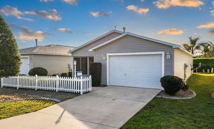 Absolutely—I’ve crafted this to feel **warm, professional, and lifestyle-driven**, while still appealing to buyers familiar with The Villages ??

---

Welcome to effortless Florida living in this charming Colony patio villa, ideally situated in one of the most desirable locations within The Villages—just south of Lake Sumter Landing and conveniently above 466A. Tucked away in a quiet neighborhood and positioned backing to a pie-shaped homesite, this property offers a rare sense of privacy while still being moments from the vibrant lifestyle that makes this community so special. The SeaBreeze Rec Center is common destination for owners in this area for beach volleyball, pickleball, pool activities, and the wonderfully appointed/decorated rooms within the building.

As you arrive, you’re greeted by an enclosed front lanai—an inviting space perfect for morning coffee, afternoon reading, or entertaining friends year-round. Come inside to an open and airy floor plan where the living and dining areas flow seamlessly together, creating a comfortable space for both everyday living and hosting guests. The kitchen is thoughtfully designed with a cozy dinette area and an eat-at counter bar, offering flexibility for casual meals or gatherings.

Both bedrooms are generously sized, providing comfortable retreats for residents and guests alike, while the guest bathroom is conveniently located in the hallway for easy access. The home also features a one-car garage with dedicated golf cart parking—ideal for embracing The Villages’ signature lifestyle.

Additional highlights include a **new HVAC system installed in 2022**, offering peace of mind and energy efficiency, as well as the valuable benefit of a **BOND PAID**. The home is also being offered **PARTIALLY FURNISHED**, making your move-in process even more seamless.

Whether you’re seeking a full-time residence or a seasonal escape, this home offers the perfect blend of comfort, convenience, and location—all within a community known for its unmatched amenities, including golf courses, recreation centers, shopping, dining, and nightly entertainment at nearby Lake Sumter Landing or Brownwood Paddock. Be sure to come by to see this great home today :-)