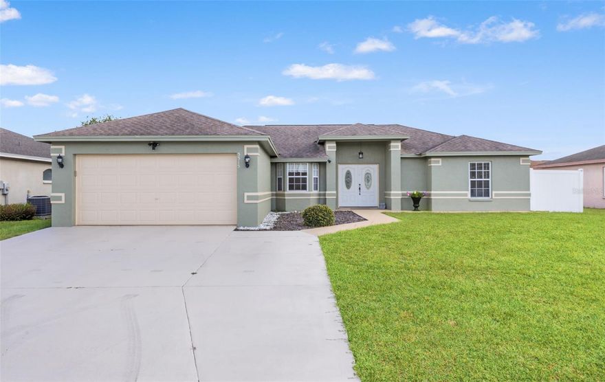 Welcome to this beautifully maintained 3-bedroom, 2-bath home perfectly situated on a peaceful lot with serene water views and abundant natural light throughout. Fresh exterior paint adds to the home’s curb appeal, while the roof and AC were both replaced just 5 years ago, offering added peace of mind.

Inside, you’ll find a desirable split floor plan featuring soaring high ceilings, elegant double entry doors, and French doors leading to the outdoor living space. The spacious kitchen is complete with stainless steel appliances, a cozy breakfast nook, and overlooks the bright and airy living area — making it ideal for both everyday living and entertaining guests.

The remodeled guest bathroom adds a stylish, modern touch, while the inside laundry room provides everyday convenience. Step outside to enjoy the concrete slab patio and fully vinyl-fenced yard, perfect for relaxing, entertaining, or taking in the tranquil pond setting.

Combining comfort, functionality, and beautiful waterfront views, this home is one you won’t want to miss.