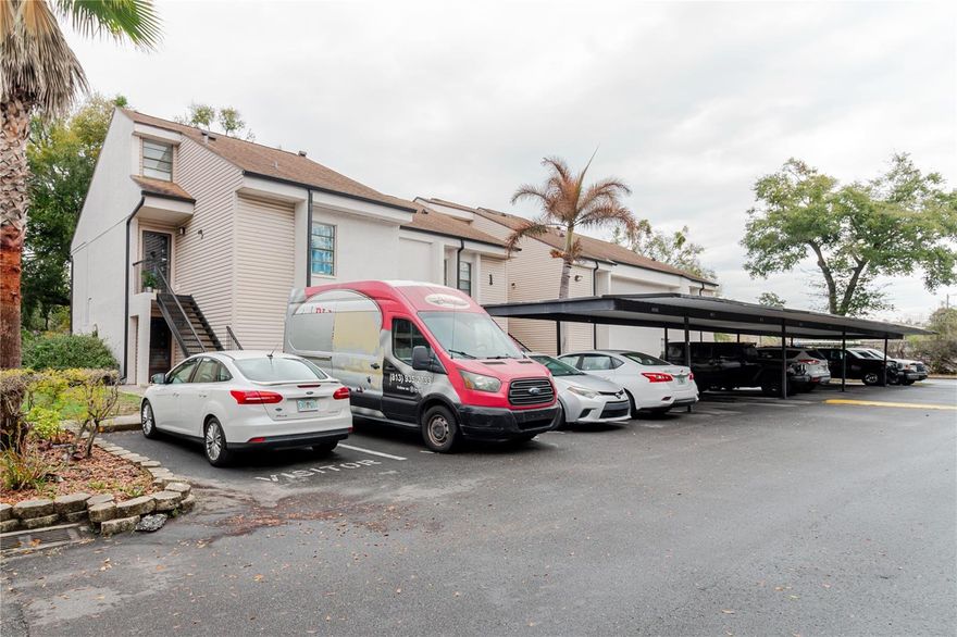 Investor opportunity in the gated community of River Oaks Condo! This updated 1-bedroom, 1-bath condo with a versatile loft is tenant-occupied with a lease in place through February 1, 2027, offering immediate rental income and a truly turnkey addition to your portfolio.

Inside, the unit has been updated throughout with new flooring, new cabinetry, and premium quartz countertops. The kitchen and bathroom both reflect modern finishes, and the bathroom features a brand-new walk-in shower, updated cabinetry with quartz counters, night lighting, and a built-in Bluetooth speaker for a little added everyday comfort. A real wood-burning fireplace anchors the living area, adding warmth and character, while the screened patio with a private storage room extends your living space outdoors. The loft/bonus room upstairs provides flexibility and can easily function as a home office, guest space, yoga room, or additional sleeping area. A brand-new air conditioning system was installed in September 2025 for added peace of mind.

River Oaks is a gated community with a 24-hour guard and secure barcode vehicle access, offering both convenience and security. Residents enjoy two swimming pools, a clubhouse, and direct access to the Hillsborough River with an on-site dock and seating area for relaxing waterfront views. Private reserved covered parking is included, and the community is pet-friendly.

If you’re looking for a low-maintenance property in a well-appointed Tampa community with built-in income already in place, this one deserves a closer look.