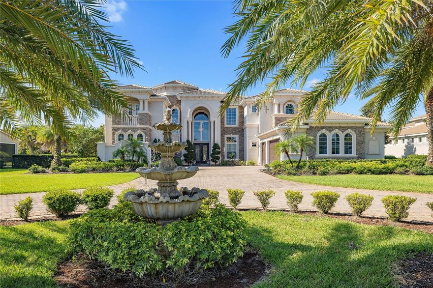 This beautifully maintained home is located in the luxury-gated Bellaria community. The moment you step through the front doors your eyes are greeted by soaring two-story ceilings, a wall of windows overlooking sunrise, and an abundance of architectural details. The kitchen features a walk-in pantry, sub-zero built-in refrigerator, stainless-steel appliances, real wood cabinetry, granite countertops, and windows to take advantage of the natural light coming from the beautiful outside while gathering with your family in the massive center island. The second floor features four en-suite bedrooms generous in size, including a secondary bedroom suite. On the first floor, in the master bedroom, you will find a workout room, his and hers closets, and a soaking tub, and an oversized walk-through shower. All the bedrooms are en-suite and generous in size. The large pool and enclosed deck area with 2 story screen are perfect for entertaining. The spacious lot is perfect for yard activities counting on the safety of this guard-gated community. Residents of Bellaria enjoy a luxurious Old-World charm while also benefiting from its proximity to all of Central Florida's biggest attractions. Located approximately 20 miles southwest of Downtown Orlando and 7 miles north of Walt Disney World on West Lake Butler Road in Windermere, FL, Bellaria is just minutes from SR408, SR429, and the Florida Turnpike. Bellaria is among the finest in Windemere, Fl real estate. It is a special place that caters to finer tastes and Old World sensibility while offering close proximity to the excitement that is Central Florida.