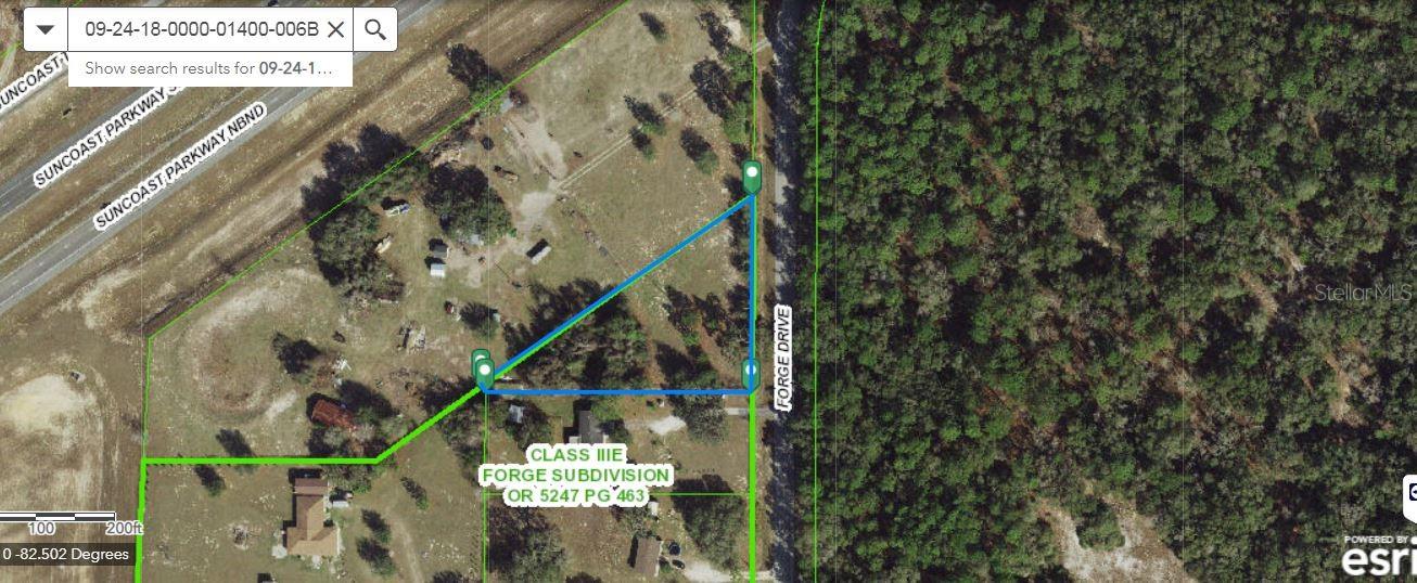 Legal description as county site: AT NE COR OF SE1/4 OF SEC 9 TH ALG EAST BDY THEREOF S00DEG27'53"W 461.22 FT FOR POB TH S00DEG27'53"W 248.47 FT TH N89DEG50'50"W 340.00 FT TH N00DEG27'53"E 9.71 FT TH N55DEG10'38"E 416.52 FT TO POB AKA PAR B FORGE SUB CLASS IIIR UNREC SUB OR 5247 PG 463
Note: buyers I emphasize the importance of conducting thorough due diligence to ensure that the property meets your expectations and requirements.