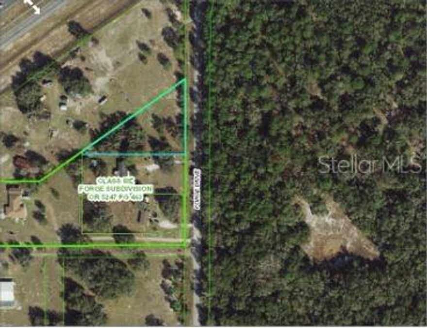 Legal description as county site:  AT NE COR OF SE1/4 OF SEC 9 TH ALG EAST BDY THEREOF S00DEG27'53"W 461.22 FT FOR POB TH S00DEG27'53"W 248.47 FT TH N89DEG50'50"W 340.00 FT TH N00DEG27'53"E 9.71 FT TH N55DEG10'38"E 416.52 FT TO POB AKA PAR B FORGE SUB CLASS IIIR UNREC SUB  OR 5247 PG 463
Note: buyers I emphasize the importance of conducting thorough due diligence to ensure that the property meets your expectations and requirements.