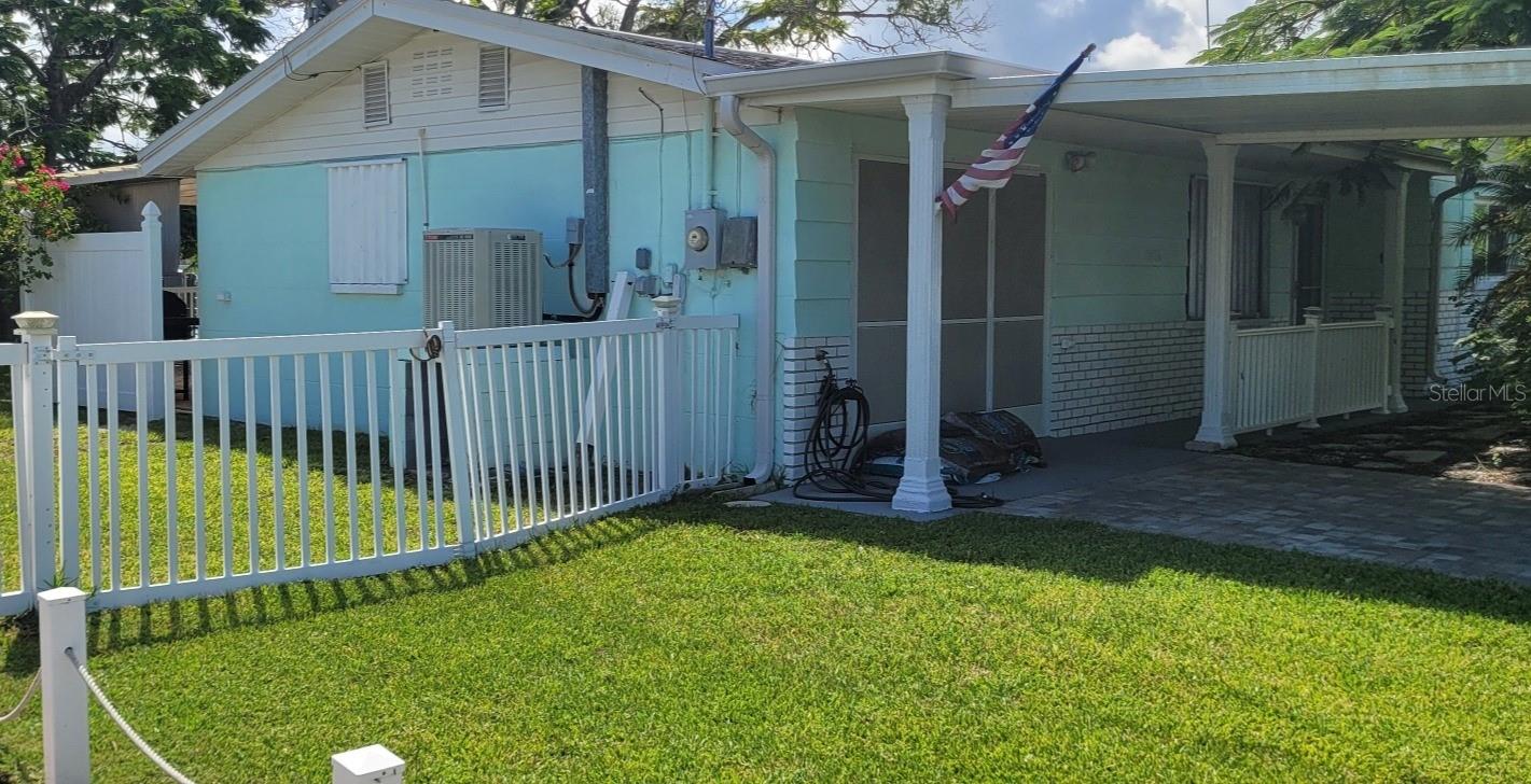 Great opportunity to get a corner canal lot with a lift and dock in place. The fenced in yard has has mature trees that make a shaded oasis on a hot day. The house was gutted after Helene and is waiting for you to finish it off to your taste.