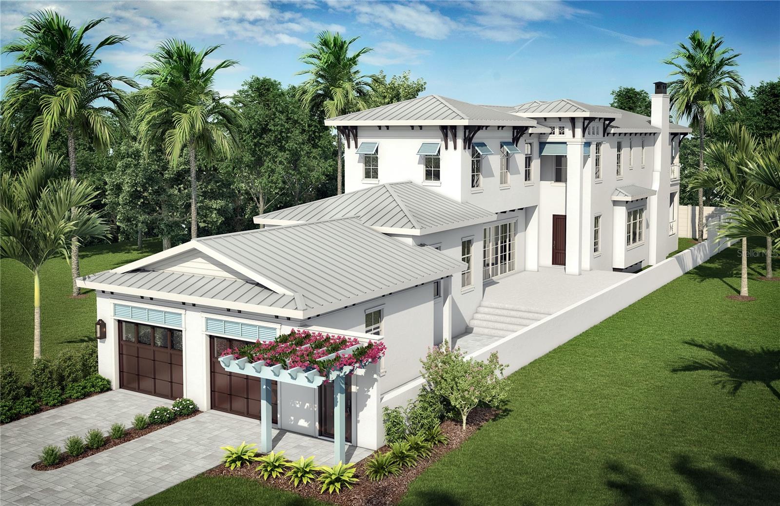 Under Construction. Under Construction. Welcome to the ‘Coastal Course Collection’ on sought-after Snell Isle, St. Petersburg's newest luxury home development that seamlessly blends style, sophistication & superior craftsmanship. One of two custom homes offered on the picturesque Vinoy Golf Course and is expertly designed for those who desire the privacy and convenience of single-family living while enjoying the benefits of walking to vibrant downtown St. Petersburg. Featuring impeccable custom finishes, 3,850SF air-conditioned space with 4 bedrooms and 3.5 baths, this open-concept home includes a flexible first-floor bonus space with an en-suite bath, custom wet bar, wine cellar, second-floor gathering space, privacy walls, pool/spa, and a two-car garage. This exceptionally well-designed home seamlessly blends sophistication with superior craftsmanship and affords effortless Florida indoor/outdoor living with a “lock and go” lifestyle. Entertain family and friends in the great room featuring a fireplace that opens to a covered porch with an outdoor kitchen overlooking a tropically landscaped yard and the 18th-hole fairway. Enjoy gourmet cooking in the chef’s kitchen featuring hand-crafted custom-designed backsplash, custom wood cabinetry, high-end stainless steel appliances, quartz countertops, and a large island for entertaining. Open up the accordion-style floor-to-ceiling windows in the family room and savor the tropical breezes from the courtyard or simply relax and enjoy. The second-floor luxurious master bedroom suite includes stunning custom-designed glass doors that open to a private balcony with beautiful golf course vistas, two walk-in closets and a fireplace. The en-suite spa-like master bath includes a large walk-in shower, soaking tub, double vanity, custom cabinetry, and quartz countertops. A second-floor gathering space, two additional bedrooms, and a designer Jack and Jill bath round off the second floor. Additional architectural details include high ceilings, hurricane impact windows and doors, custom railings, tankless water gas heater, custom-designed entry doors, designer lighting, ceiling fans, hand-scraped white oak hardwood floors throughout, tray ceilings, and many more luxurious features. Bike to downtown St. Petersburg and enjoy a variety of entertainment from fine dining, museums, shopping, and professional baseball to the newly opened waterfront pier with world-class exhibits. Still time to sit with our design center to customize your selection package.