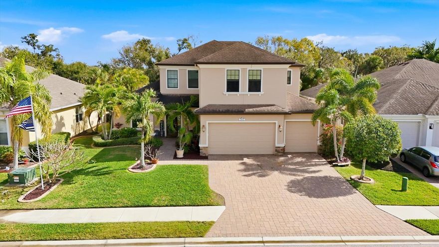 Welcome to this exceptional 4 bedroom 4 and half bath luxury home located in the highly sought after Greyhawk Landing community. Designed for both entertaining and everyday living, this residence features spacious media and billiards rooms, offering the perfect setup for movie nights, game days or hosting guests. Step outside to your private backyard oasis, complete with a gas heated saltwater pool and spa, expansive paver stone pool patio, and fully equipped outdoor kitchen featuring a gas grill, Green Egg smoker, and outdoor refrigerator, ideal for year-round entertaining. A paver stone drive adds to the curb appeal while the 3-car garage provides ample parking and storage. Inside the gourmet kitchen is a chef's dream, boasting granite countertops, a Sub-Zero refrigerator, and a Wolf gas oven, combining style with top-tier performance. Residence of Greyhawk Landing enjoy resort style amenities including multiple community pools, a waterpark, pickleball courts, and extensive recreational facilities, making this home the perfect blend of luxury, comfort, and lifestyle.