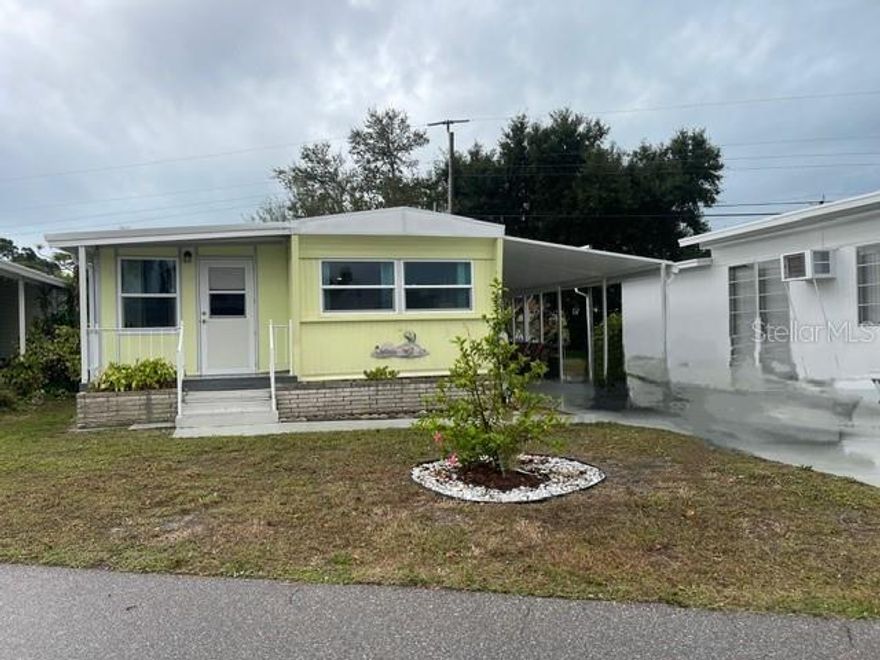 Country Club Estates, a beautiful, active waterfront community. This 2 bedroom, 1 1/2 bath home has many newer updated features. Roof 2023, Flooring 2022, HVAC 2023, windows 2025. This home backs up to the Legacy Trail for easy access to riding your bike, taking a walk, and its in the area where a dog is allowed. You can have a dog up to 40 pounds. Newer ceiling fans, spacious shed for storage with washer and dryer. Washing machine 2023, decorative bead board ceiling, skirting around the house in 2025. This community is located located on Venice Island and is resort-style living! Enjoy the heated pool with water aerobics and exercise classes, Country Club Estates has two clubhouses, both with kitchens. One clubhouse has a stage for bands and performances, the other overlooks the waterway, with rented boat slips for the residents. From the boat club to the book club, you will probably find it here. Pickleball, shuffleboard, corn hole, billiards, ping pong, library, fitness center, most card games, karaoke, events planned for the holiday, local bands and DJ's for dances, neighborhood parades and scavenger hunts. Too many to list. This is not just a place to live--it is a lifestyle. Come see for yourself. Ideally situated just minutes from Downtown Venice, you’ll enjoy convenient access to charming boutiques, top-rated restaurants, sidewalk cafés, weekly farmers markets, community festivals, and a lively arts and cultural scene. Spend your days soaking up the sun at Venice’s pristine Gulf beaches, famous for their soft sand, warm waters, and spectacular sunsets—all just a short drive or golf cart ride away.