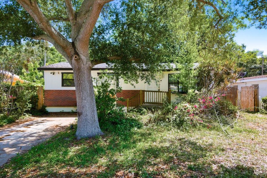 Investor opportunity or perfect for the right homebuyer with vision, this property is full of potential in highly desirable Dunedin. Located on a quiet cul-de-sac and outside of a flood zone, it’s just minutes to shopping and dining and within golf cart distance to vibrant downtown Dunedin, offering a lifestyle that’s hard to beat. This 3-bedroom, 1-bath home features a functional layout ready for customization. One of the bedrooms is smaller, presenting a unique opportunity for a creative redesign, potentially converting it into a second bathroom and transforming the home into a 2BR/2BA. Built on a crawl space foundation, the home allows added flexibility for future improvements.
Step outside to your private backyard retreat, complete with a pebble-tech finished pool and paver deck, ideal for entertaining or relaxing. The spacious yard offers plenty of room to expand or create your dream outdoor space. Major updates include a roof (2019), and pool installed in 2023.The home is equipped with existing ductwork and registers, offering a straightforward path for installation of central HVAC system. Window units are currently in place for comfort. Whether you're looking to renovate, invest, or create a personalized home in a fantastic location, this is an opportunity you won’t want to miss. Call to schedule a private showing today!