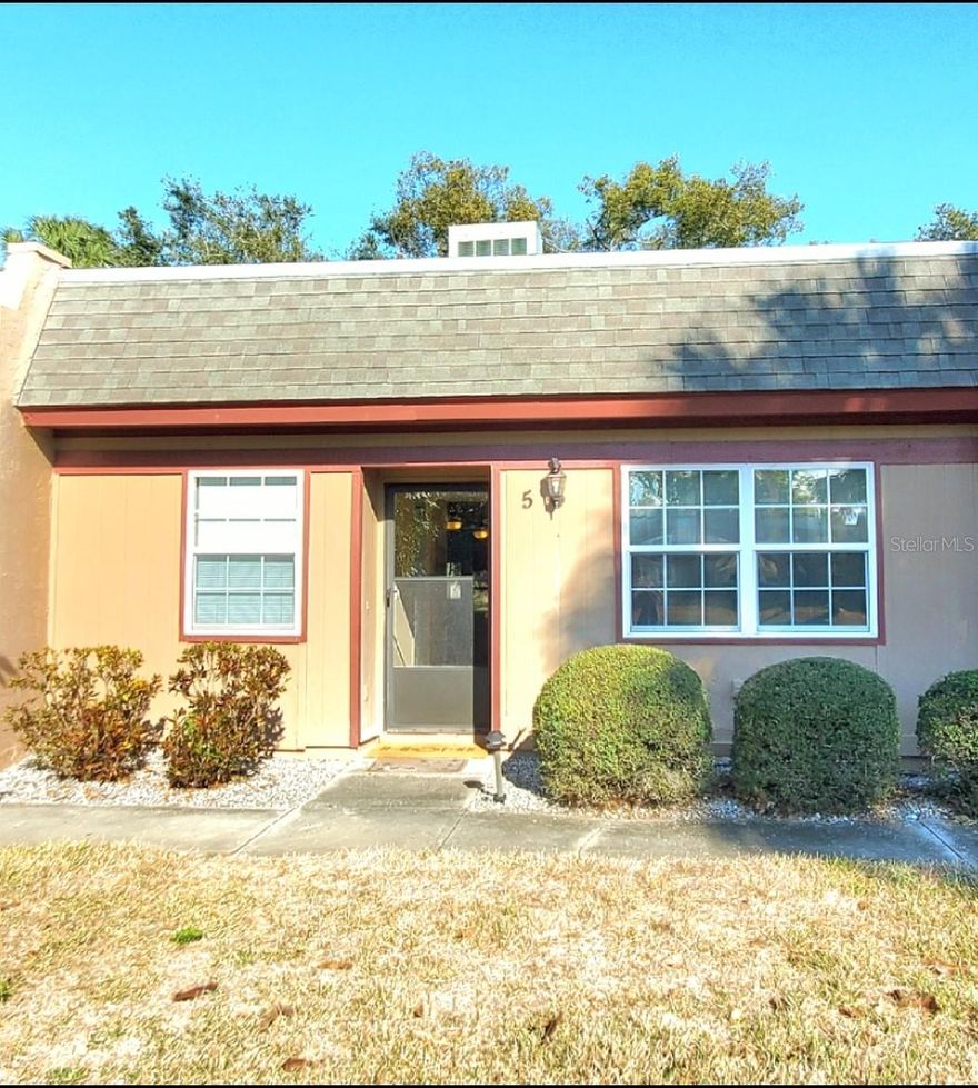 Well maintained!! 2 bedroom, 2 Bath, condo with a spacious living and dining room combination. This home offers everything you need for convenient living and entertaining. Enjoy your morning coffee in your screened patio. The tiled and laminated floors make this home easy to clean and maintain. Newer windows and inside laundry closet with washer and dryer. It includes an outdoor storage closet as well as a carport. Enjoy all the amenities available while living in the Timber Oaks Community. Such as a enjoying different activities at the clubhouse with tennis courts and a pool.

Furniture is included at asking price.

"AS IS Residential Contract for Sale and Purchase_FloridaRealtors-FloridaBar-ASIS-7 only."