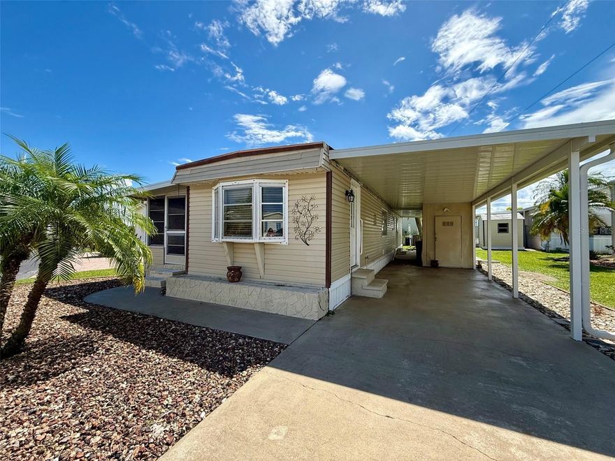 Fixer-Upper in the popular River Haven community ready for you to unleash its potential. Nestled within one of Punta Gorda's most sought-after 55+ communities, this hidden gem invites you to tap into its incredible potential and turn it into your dream sanctuary. 2 bedrooms with 1 full bathroom and just waiting for your personal touch. Imagine transforming the layout into an open-concept area with inviting space perfect for entertaining friends and family. Location is key, and this property truly excels! Positioned just moments away from everyday conveniences like Publix grocery store, Walmart for those quick shopping runs, and Home Depot for all your DIY projects – everything you'll require is within easy reach. Enjoy leisurely weekends exploring the vibrant local community in downtown Punta Gorda with fine and casual dining, boutique shopping and weekly farmer's markets or take advantage of nearby parks and waterfront activities that Punta Gorda on Charlotte Harbor has to offer! Whether you're looking to invest in a promising opportunity or craft a residence uniquely yours this is it! Call today for a private showing.