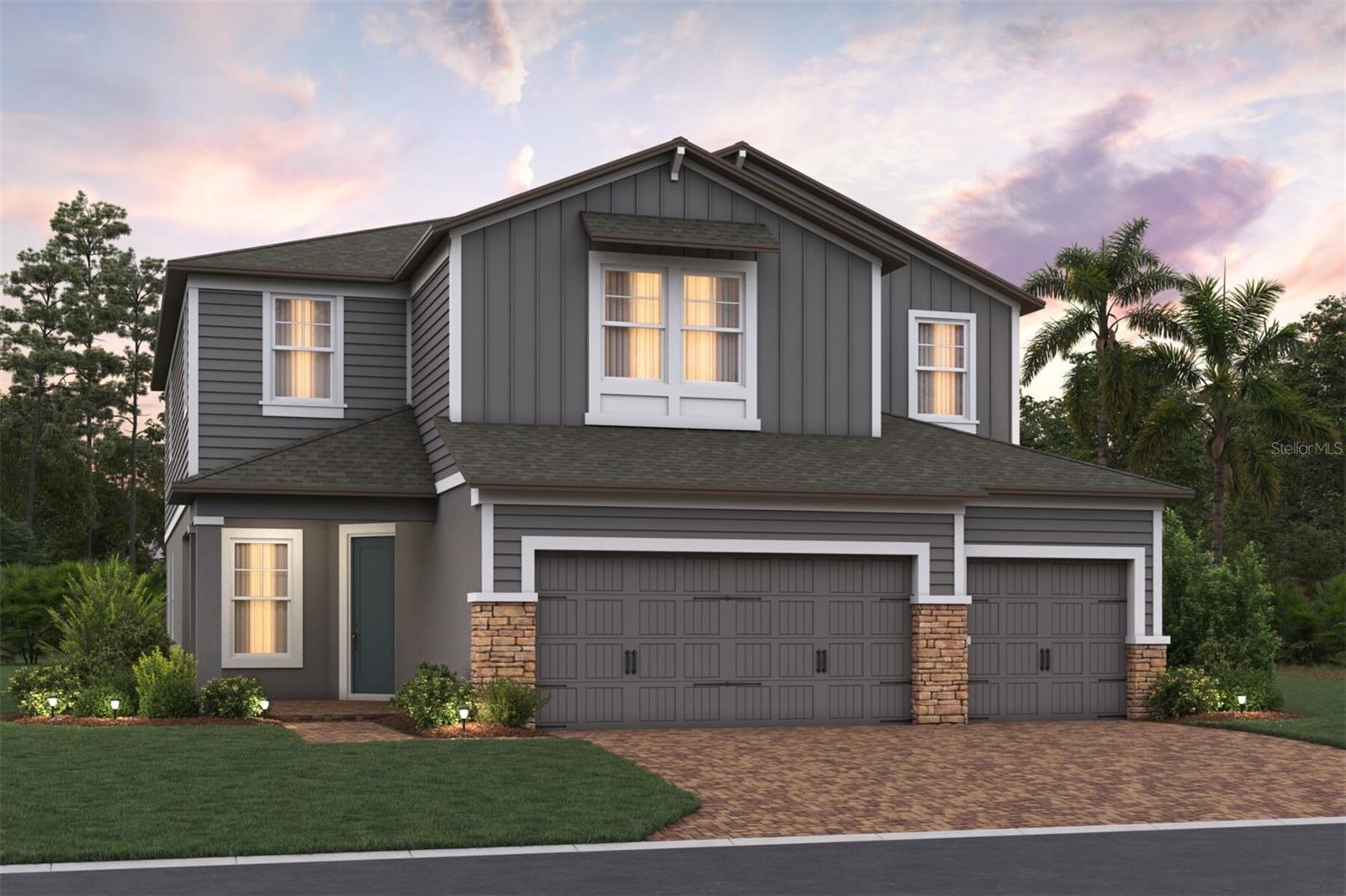Under Construction. Discover this beautiful new construction home for sale at 6681 Yellow Warbler Bend in Saint Cloud. This spacious home offers exceptional value and quality craftsmanship throughout. Step inside and find the exciting design features, including 5 bedrooms–with a first-floor guest bedroom, 4 bathrooms, an open-concept living space, a 28' x 8' lanai, and a 3-car garage. The heart of this home showcases an open-concept design where the kitchen flows seamlessly into dining and living areas, creating a natural gathering space for everyday living and special occasions. Large windows throughout allow natural light to fill the interior spaces. Located upstairs off the loft, your owner's bedroom creates a private retreat away from the main living areas. With 4 full bathrooms strategically placed throughout, morning routines become effortless even with a full house. Every aspect of this Saint Cloud home has been carefully considered to balance functionality with aesthetic appeal, from the thoughtful floorplan to the selection of quality materials and finishes.