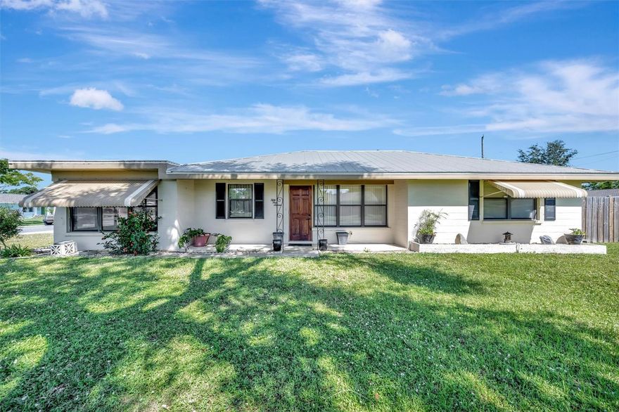 Welcome to your next opportunity in desirable Northwest Bradenton! This 3-bedroom, 2-bath home sits on a spacious 1/3-acre corner lot surrounded by mature landscaping and classic Old Florida charm. Enjoy sunny days relaxing by the private pool, perfect for entertaining or peaceful afternoons outdoors. Inside, the home offers a comfortable split floor plan with plenty of potential to make it your own! Major updates are already done, with a new roof (2025) and AC (2021) providing peace of mind. Classic hurricane shutters add to the vintage Florida appeal while offering storm protection. Located in one of Bradenton’s most sought-after neighborhoods, close to shopping, dining, parks, and the beaches of Anna Maria Island, this property offers the ideal blend of location, space, and potential. Don’t miss the chance to create your dream home in this fantastic area!