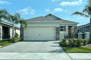 Welcome to the The Palms at Venetian bay. Beautiful golf course community. Just minutes from Beautiful New Smyrna Beach, this community has it all. Enjoy shopping and dining in the Town Center or spend the day golfing on the 18 hole Championship golf course. Spoil yourself at the local Spa. Spend those incredible spring days at one of Venetian Bays parks. Venetian Bay is the best lifestyle community for miles in any direction. The Jovanny floor plan offers a large living space for all your entertaining needs! This home comes with a courtyard, paver driveway, Granite Countertops, tile in all living areas, brand new stainless Steel Appliances and much more! This home will not last! Visit Venetian Palms.