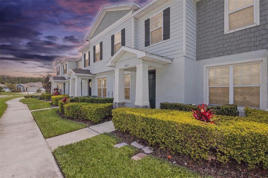 One or more photo(s) has been virtually staged. Available now for lease in the highly desirable Asturia community of Odessa, this 2019-built townhome offers the perfect blend of modern design, comfort, and convenience. Featuring 3 bedrooms, 2.5 baths, and approximately 1,740 square feet of open living space, this home provides low-maintenance living with high-end finishes throughout plus a rare 2-car detached garage. The first floor includes an open-concept layout that connects the kitchen, dining, and living areas—ideal for entertaining or everyday living. The kitchen showcases granite countertops, stainless steel appliances, a gas cooktop, and a large center island with bar seating. A convenient half bath and spacious under-stair storage closet add functionality. Between the home and garage, a pavered, fenced-in courtyard creates a private outdoor retreat perfect for relaxing or grilling. Upstairs, the primary suite features a walk-in closet, dual vanities, and a walk-in shower. Two additional bedrooms share a full bath, and an upstairs laundry room provides convenience. Neutral colors throughout make decorating simple. Asturia residents enjoy resort-style amenities including a community pool, fitness center, clubhouse, dog park, playgrounds, and scenic walking trails. The home is located about 0.3 miles, or a 5-minute walk, from the clubhouse and pool, and is just 0.8 miles to Publix and 2 miles to the Suncoast Parkway, offering quick access to Tampa and nearby shopping, dining, and healthcare options. Zoned for Odessa Elementary, Seven Springs Middle, and J.W. Mitchell High. Tenant is responsible for all utilities including water, gas, trash, and cable/internet, and must carry renter’s insurance. Up to two pets are allowed, each 35 lbs and under, with owner approval. This move-in-ready rental in Asturia offers modern finishes, a low-maintenance lifestyle, and an unbeatable Odessa location close to everything.