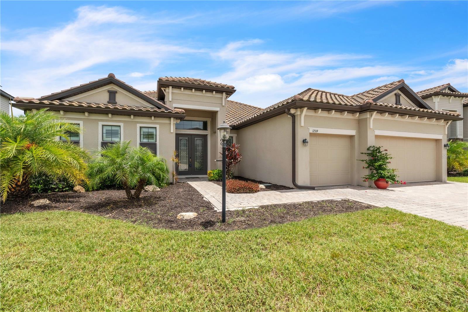 Views for days & priced to SELL! Prime Location in Lakewood Ranch's Polo Run: This three-bedroom + den home, complete with a three-car garage, presents a unique opportunity within a sought-after solar community. Enjoy daily panoramic views of natural preserve and tranquil lakes, a true highlight of this property.
Turnkey! Oversized primary bedroom + spa bath. A private in-law suite offers built-in closet system and a walk-in private ensuite bath. Plantation shutters throughout home & motorized blinds provide enhanced privacy & convenience. Beautiful 12x24 flooring throughout the home.
Luxury Features and Efficiency: Indulge in upgraded spa-like bathrooms featuring extended tile work. Crown molding. Rianni tankless water heater & whole-house water filtration system. Custom designed extended lanai & rainwater runoff system creates an ideal outdoor retreat. Custom lighting throughout home allows for tailored ambiance, with special tonality lighting built in from homeowner.
Enhanced Functionality and Savings: The 3 car garage is equipped with an epoxy floor & overhead storage, maximizing usable space. A tile roof and paver driveway add curb appeal and durability. Benefit from the community’s solar infrastructure and reclaimed water irrigation, designed to afford significant utility savings.
What else could you need other than to bring your toothbrush & clothes!?