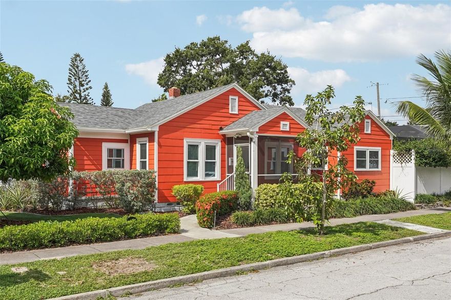 Welcome to one of St. Petersburg’s most desirable neighborhoods, Euclid St. Paul. This beautifully maintained 3-bedroom, 3-bath Craftsman bungalow sits on an oversized corner lot with timeless charm and excellent curb appeal. Step inside from the cozy screened front porch and you’ll find a bright, open living area filled with natural light. Classic 1940s details such as restored doors, trim, and glass knobs blend seamlessly with modern finishes, creating a warm and inviting atmosphere throughout.
The kitchen offers custom cabinetry, granite countertops, a spacious island, and a gas range designed for those who love to cook and entertain. The main home features three bedrooms and two bathrooms, while the detached two-car garage includes a third full bath, providing flexibility for guests, a home office, or potential rental space.
The backyard is a private retreat with a pool, hot tub, and screened enclosure surrounded by tropical landscaping and fruit trees. Pool maintenance is currently provided by Jackson Pools on a monthly service plan, which can easily be transferred to the new owner if desired. Just minutes from downtown St. Petersburg’s restaurants, shops, and waterfront attractions, this home perfectly combines classic craftsmanship with the relaxed Florida lifestyle.