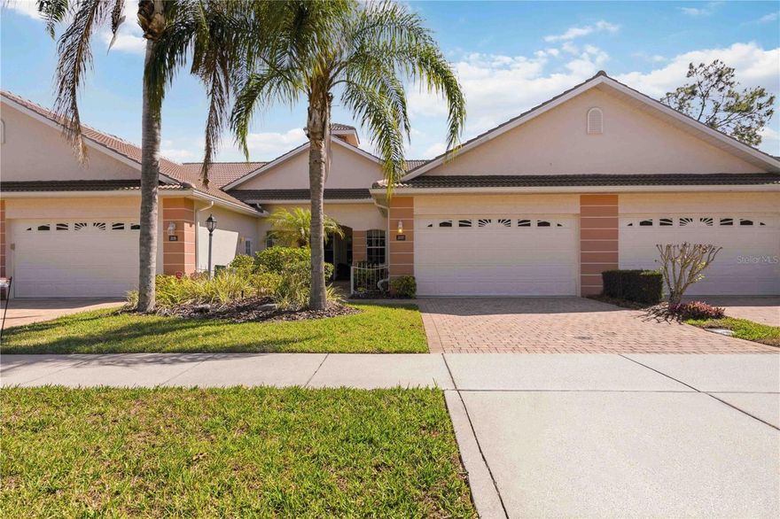 Enjoy peaceful lakefront living in this Turnkey Furnished spacious 3-bedroom, 2-bath villa with a 2-car garage, ideally located in the highly desirable gated community of Bobcat Trail. Brand New ROOF 2024 and exterior painting to be completed 2026! This well-designed floor plan features high ceilings, abundant natural light, and serene water views, creating a bright and inviting living space. The open remodeled kitchen offers quartz counter white cabinetry, stainless appliances, and a breakfast bar that flows seamlessly into the dining and living areas—perfect for everyday living and entertaining. The living room opens to a light-filled sunroom. The sunroom is perfect for entertaining and with a wall of sliding glass doors leading to the screened lanai overlooking the lake, where you can relax and enjoy peaceful water views and local wildlife. The primary suite features tranquil lake views, a walk-in closet, and an en-suite bath with dual sinks, a garden tub, and a separate shower. Two additional bedrooms provide flexibility for guests, office space, or hobbies. Additional features include ceramic tile and carpet flooring, a separate laundry room with storage, and a large pantry in the kitchen, fireplace, extended lanai and much more. Residents enjoy access to a private villa pool just steps away, plus a short golf-cart ride to the main clubhouse. This pet-friendly, golf-cart community offers resort-style amenities including a fitness center, tennis, pickleball, clubhouse pool, and 24-hour gated security. Conveniently located near I-75, shopping, dining, and Gulf Coast beaches, this lakefront villa offers the perfect blend of comfort, convenience, and Florida lifestyle. Villa owners have access to two pools; the Villa pool & Bobcat Trail Clubhouse pool.