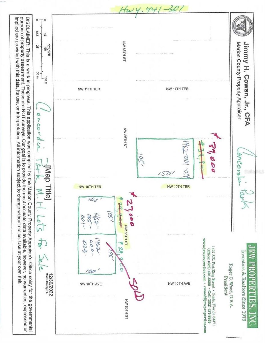 Beautiful Mobile Home lot in Concordia Park. Paved streets, only 1 mile from shopping, banks, Tractor Supply, Dollar stores! Corner lot, .36 acre. Lot dimensions are 105' x 150'. Only $37,000!