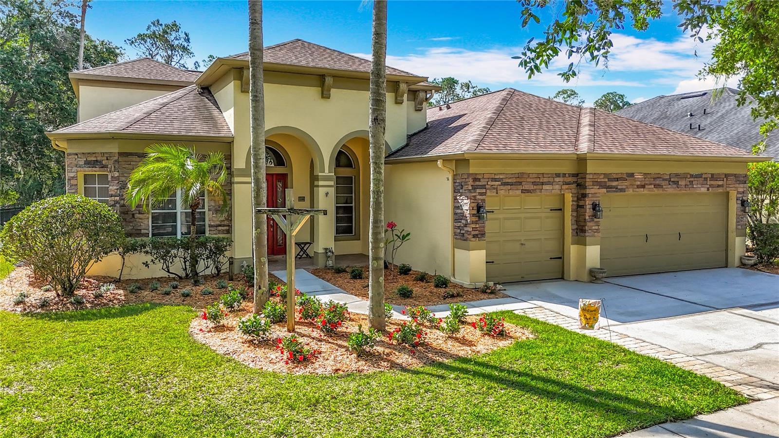 **** Owner Open To Owner Finance / Lease Option ******* Final Decision On 8.1.2025 **** Call Listing Agent Now ****
Welcome to this stunning 5-bedroom, 4-bathroom pool home located in the gated community of River Hills Country Club. Situated on a quiet street with a serene pond view, this spacious residence
The open floor plan features high ceilings, formal living and dining rooms, and a large family room perfect for entertaining. The gourmet kitchen boasts solid wood cabinetry, stone countertops, stainless steel appliances, and a double convection oven. The primary suite includes a walk-in closet and spa-like en-suite bathroom. Step outside to the screened-in lanai with a heated pool and spa, overlooking the fenced backyard and scenic nature trail. Recent upgrades include a 2022 roof, 10kW solar electric system (2023), and solar water heater (2016). Additional features include a 3-car garage, bonus room, and inside laundry. HOA is approximately \$216/month and includes 24/7 security, community maintenance, and access to walking trails and playground. Zoned for top-rated schools: Lithia Springs Elementary, Randall Middle, and Newsome High. Don’t miss this incredible opportunity to own in one of Valrico’s most sought-after communities!