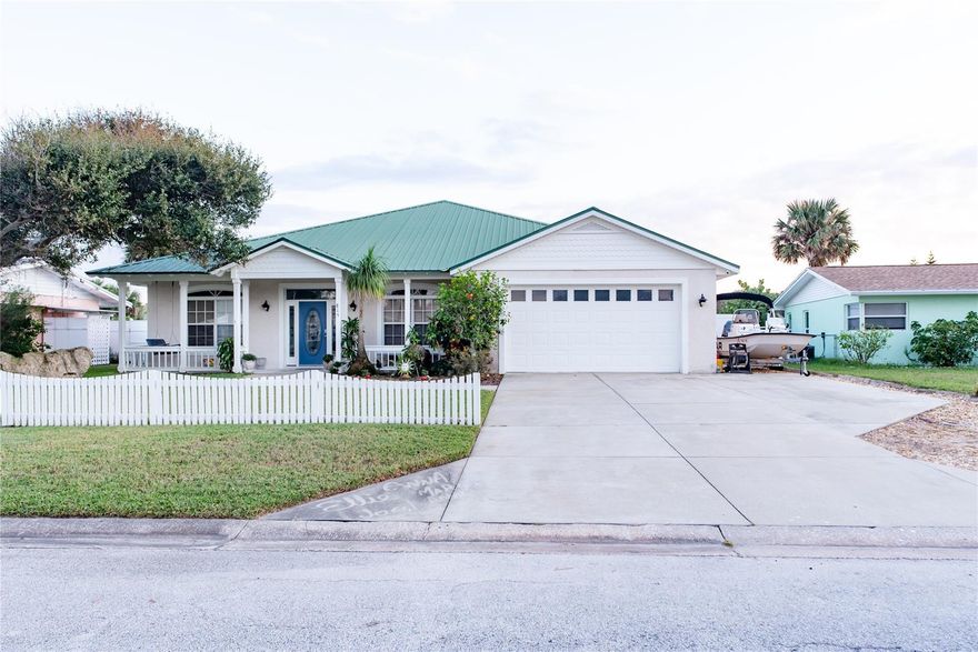Ready to move in! Hickson built 4/2/.5 split plan beachside home on quiet street steps to the beach with traffic light to cross Atlantic Ave.  Remodeled kitchen and baths. Bathrooms have new vanities. (New bathroom quartz counters, mirrors, glass shower door in master bath, faucets and lights on order and coming soon 11/3) Wood and Travertine Floors throughout. Fresh paint inside and out. New ceiling fans throughout. 2 new hot water heaters. Huge Linai to enjoy the screened salt water pool area. Plenty of room in the fenced back yard for children to play and dogs to run. Samsung Appliances, Washer and Dryer included. Plantation shutters. Crown molding. See thru gas fireplace. Security system and cameras around entire house. Brand new huge shed in backyard with metal roof. Room to park your boat in driveway. Quiet Street.  Owner occupied must be pre-approved and give 24hour notice for showing. Owner is a realtor. All information is believed to be reliable but not guaranteed. ;Water: City