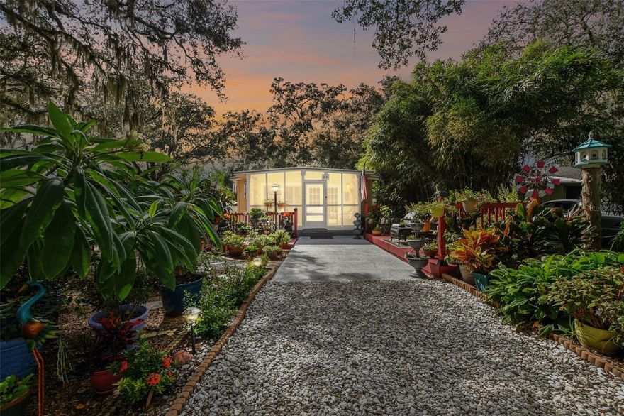 Escape to your serene lakeside oasis in Odessa! Welcome to Holiday Club, an exclusive gated lake community nestled amidst a lush canopy of trees. While not directly on the lake, it's just steps away, offering effortless access to water activities and community amenities on foot, bike, or a quick ride. This enchanting 2-bedroom, 1-bath bungalow boasts 704 sqft of inviting living space. Revel in the elegance of Cambia Quartz countertops and stainless steel appliances in the kitchen. Outside, unwind by the above-ground pool in a meticulously landscaped yard, ideal for entertaining or escaping the hustle and bustle of daily life. A convenient shed provides extra storage and laundry facilities. Holiday Club is a haven for recreational enthusiasts, featuring a park with a private beach, dock, sand volleyball court, picnic area, playground, and basketball courts. Situated in a top-rated school district, it's also conveniently close to medical centers, shopping, restaurants, schools, libraries, highways, downtown Tampa, amusement parks, and more. The community's remarkable stability reflects the profound contentment of its residents, who savor the exceptional Florida lifestyle it offers. This home embodies comfortable living, seamlessly blending style and convenience in a one-of-a-kind lakeside setting. Don't miss the chance to transform it into your dream lakehouse. Most of the plants & the outside decor are included & stay with the home. Schedule your appointment today!