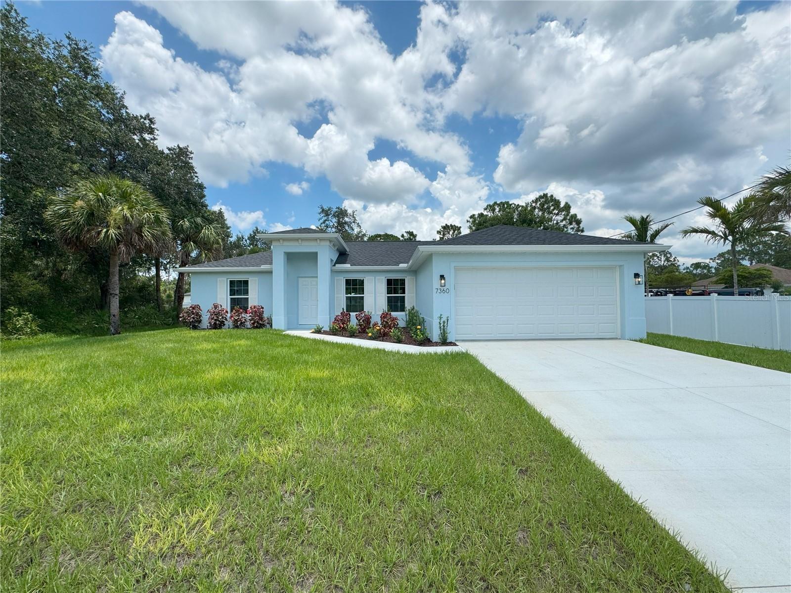 Beautiful New Construction Home Available Now! Everything is Included and Everything is Upgraded! Starting with an open, split floor plan with vaulted ceilings, this home has Hurricane Impact, insulated, low e windows, full overlay cabinets, stainless steel kitchen appliances, quality stone countertops and window sills, porcelain tile throughout, 30-year shingles, 3 zone sprinkler system, screened lanai, brand name plumbing and electrical fixtures, fully sodded and landscaped. This home has been built to keep insurance, maintenance and utility costs low. Preferred lender is offering up to $1,500 in closing cost assistance! Take a tour through of one of our Beautiful Homes: https://youtu.be/SFsL-Aell24