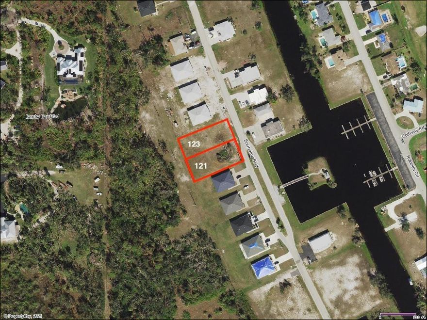 TWO ADJOINED BUILDABLE VACANT LOTS in popular and growing Rotonda West. Each lot has a parcel ID, and RMF15 zoning allows you to use them for multifamily construction projects or combine lots to build a dream home on a 0.66-acre estate. Lots overlook the Florida preserve with mature trees, but there is still a partial water view on the front. PUBLIC WATER and SEWER are in the area and available for new construction homes. Both lots are located in a zone where a scrub-jay permit is not required. Rotonda West is a deed-restricted community with 26 miles of canals, lakes, ponds, and beautiful amenities that offer residents and their guests many recreational options: golfing, boating, fishing, tennis, hiking, and other activities and entertainments for various ages and interests. Multiple gorgeous sandy Florida beaches are within 10-13 miles. These two lots are more than just pieces of land but the opportunity upon which dreams and legacies can be built.