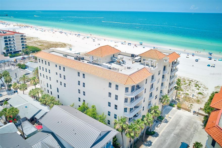 Absolutely Stunning Penthouse Direct Gulf Front! Welcome to the Chateaus on White Sands, featuring 13 luxurious Gulf front residences. This 4-bedroom, 3.5-bathroom penthouse spans over 2,700 sq ft and boasts a huge wrap-around balcony with elevator access to your private foyer. From the top balcony, enjoy the most amazing sunsets.

This completely renovated penthouse spares no details, featuring top-of-the-line appliances such as a Sub-Zero refrigerator and wine fridge, and a custom built-in Miele coffee maker. Upgrades include brand new quartz countertops and backsplashes in the kitchen and bathroom vanities, fresh paint, new fans and lighting, and a complete master bathroom remodel. A top-of-the-line Trane AC was installed in December 2019, and a new hot water heater was added in December 2022.

Use this stunning condo as your primary home, vacation home, or investment opportunity, with 90-day rentals allowed. The Chateaus on White Sands offers an elegant social club room, business center, exercise room and a private pool overlooking the beach. The state-of-the-art card entrance system and 24/7 video surveillance ensure your security. With only 3 private residences per floor, you'll enjoy exclusivity and privacy.

Located in the wonderful residential area of north Clearwater Beach, this penthouse offers an unbeatable location. Don't miss this opportunity to own a piece of paradise!