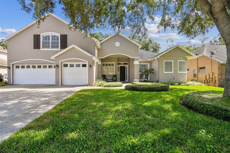 Exquisite 4 Bedroom, 3 ½ bath, 3-car garage Pool home, located within Diamond Hill of Sweetwater Country Club. 
From the moment you arrive, the curb appeal of this home captivates your senses, welcoming you with its tiled covered front patio. Step inside to an expansive foyer that gracefully connects the formal dining and living rooms, offering a versatile space for your living and entertaining needs. The interior boasts tile and wood flooring (excluding the ancillary bedrooms), complemented by soaring 12 and 10-foot ceilings and a tile fireplace in the family room, creating an atmosphere of elegance and comfort.
The thoughtfully designed split floor plan ensures privacy and convenience
The primary suite, complete with glass sliding doors overlooking the pool, provides a serene retreat. Its en-suite bathroom offers his and her closets, dual sinks, a garden bath, a separate shower, and strategically placed glass bricks that infuse the space with natural light.
Working from home? The office/den, strategically located off the foyer and featuring double doors for added privacy, is perfect for your professional needs.
The spacious kitchen, adorned with stainless appliances and a breakfast bar overlooking the family room, is an entertainer's dream. It offers seamless connectivity and a focal point for gatherings and culinary creations. Two additional bedrooms located off the family room share a well-appointed guest bathroom.
Venture upstairs, and you'll discover an expansive fourth bedroom that can serve as a second master suite, a playroom, or a versatile second living space. The options are truly endless.
This home doesn't compromise on storage either, with extra storage closets 
and convenient walk-in attic access.
The outdoor oasis is equally impressive, featuring a sparkling pool for enjoying the Florida weather and a spa for the cooler months. A covered lanai and a half pool bath complete the picture, providing everything you need for outdoor relaxation and entertainment. The yard is beautifully landscaped, and the newer vinyl fencing provides access to the Wekiva walking path.
Noteworthy updates include a newer roof, one AC unit, and custom plantation shutters, ensuring that this home is as practical as it is stylish.
Living in this highly desirable community affords you access to the Wekiva River and Wekiva State Park, along with a community center, 10 tennis courts, 3 basketball courts, 2 playgrounds, 2 covered pavilions, a volleyball court, a fishing dock, deeded access to Lake Brantley with a boat ramp, and a private sandy beach. This home is the embodiment of the Florida lifestyle at its finest, offering the perfect blend of luxury, convenience, and community living.