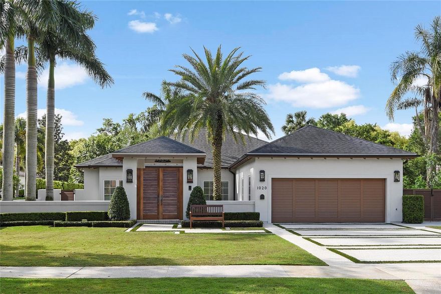 Exquisite, Luxury Listing in the Heart of Winter Park! Stunning, single-story residence, customized and remodeled by Phil Kean Design Group. Open and spacious, 2,600 + SF interior layout which boasts 4 bedrooms, 3 full baths, a home office, living/dining spaces, a chef’s kitchen, and more. Throughout the home are beautiful hardwood floors, beam and coffered ceilings, plantation shutters, French doors, oversized picture windows, and designer accents. The gourmet kitchen features a large island with bar top seating, stone counters, marble tile backsplash, stainless steel appliances, WOLF gas range, SUBZERO refrigerator, dual drawer dishwasher, and walk-in pantry. French doors off the kitchen and living room open to seamlessly blend indoor and outdoor living, leading to a covered lanai that overlooks the meticulously landscaped backyard which includes a relaxing 8-jet spa, trellis garden, grill area, and turf greenspace.  The home’s floorplan offers a desirable split-bedroom layout. The primary bedroom has a generously sized en suite with dual sinks, walk-in shower, and walk-in closet with built-in dressers. Each of the other 3 guest rooms are comfortably sized and feature ample closet space. Located just a short drive, walk, or bike ride from Park Avenue, this impeccable home is close to both Interlachen Country Club, the Winter Park Racquet Club, nearby shops and dining, Advent Health, and is zoned for the A-rated Lakemont/Maitland/WPHS school district.