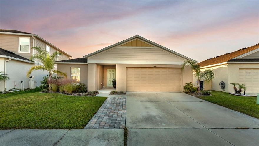 Welcome to this stunning 4-bedroom, 2-bath South Lakeland home offering 1,854ft² of comfortable living space on .14 acres in Riverstone! 5440 Siltstone is one of the only pool homes right now for sale in the community. Enjoy Florida living at its finest with a beautiful screened-in pool featuring a heated, in-ground, saltwater system and a spacious screened back porch perfect for relaxing or entertaining, all with the added privacy of having no rear neighbors! Inside, the home offers a bright and open floor plan with three large windows in the great room and a sliding glass door that leads directly to the pool area. The kitchen boasts stainless steel appliances, an island, and granite countertops, providing both function and style. The primary suite features a walk-in closet and an ensuite bathroom with a double vanity and a walk-in shower. Additional highlights include an attached 2-car garage, fencing on both sides of the property providing partial privacy, a separate laundry room, and the peace of mind of being located outside a flood zone. The community offers exceptional amenities including a clubhouse, dog park, fitness center, playground, pool, and sidewalks. Conveniently located just minutes from Publix, dining, shopping, and more, this home truly has it all.